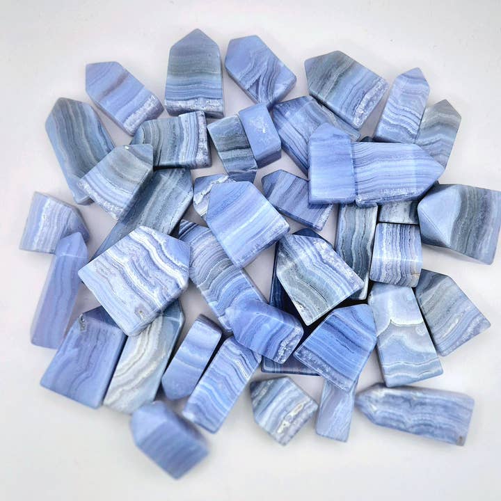 Moonlight Gemstones - Wholesale Spiritual Stone/Crystal - Blue Lace Agate mini tower