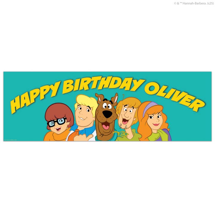 Cumpleaños de Scooby-Doo - Adhesivo de Pared Personalizado con Nombre de Scooby-Doo y la Pandilla para venta al por mayor de Themed