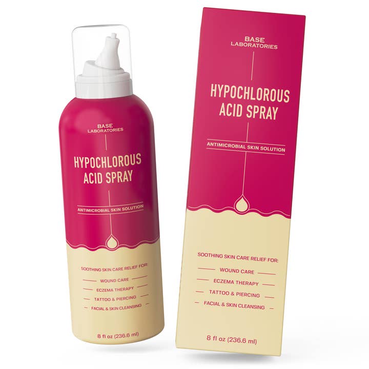 Base Laboratories - Wholesale Pain Relief Spray/Cream - Hypochlorous Acid Face & Skin Repair Spray, 8oz HOCL