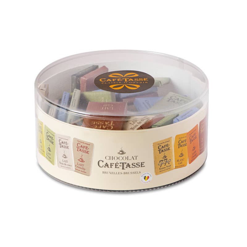 Café-Tasse - Wholesale Chocolate box - Tubo 40 assorted mini-tablets - Chocolates