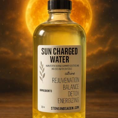 ERTH World Corp DBA Stone+Sage - Vendita all'ingrosso Attrezzatura per meditazione - Rituale di pulizia con cristalli del solstizio d'estate con acqua caricata dal sole 4