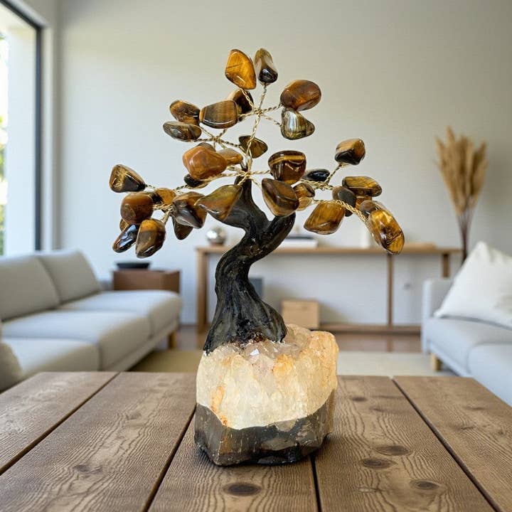 Feng Shui Money Tree - Tiger's Eye for wholesale by Earths Elements Wholesale