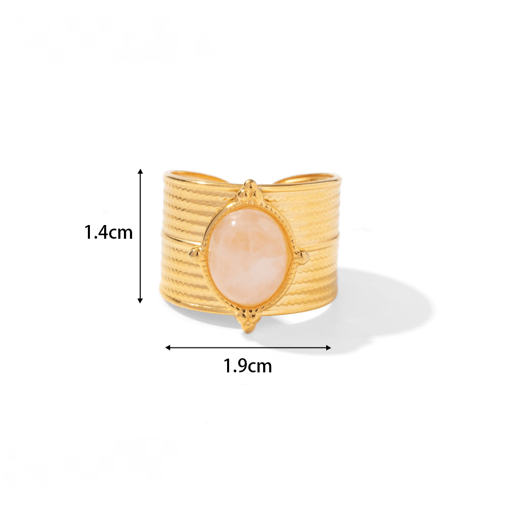 Mio Queena - Wholesale Cocktail/gelegenheidsring - 18K Vergulde Ringen van Roestvrij Staal met Ingelegde Edelstenen - FGS/CS8