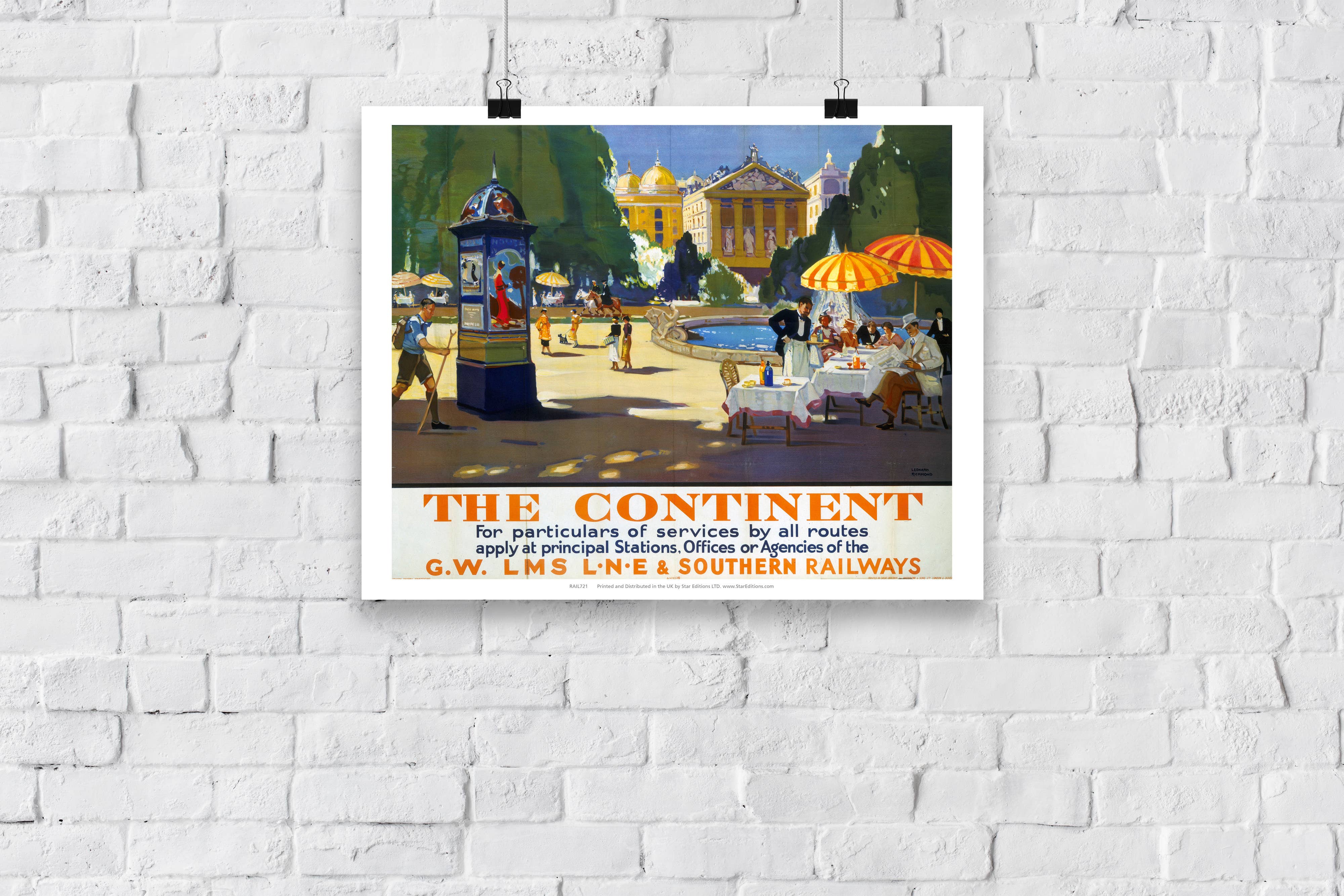 Star Editions – wholesale Art print – The Continent Fountain - Gw Lms And Southern - Art Print2