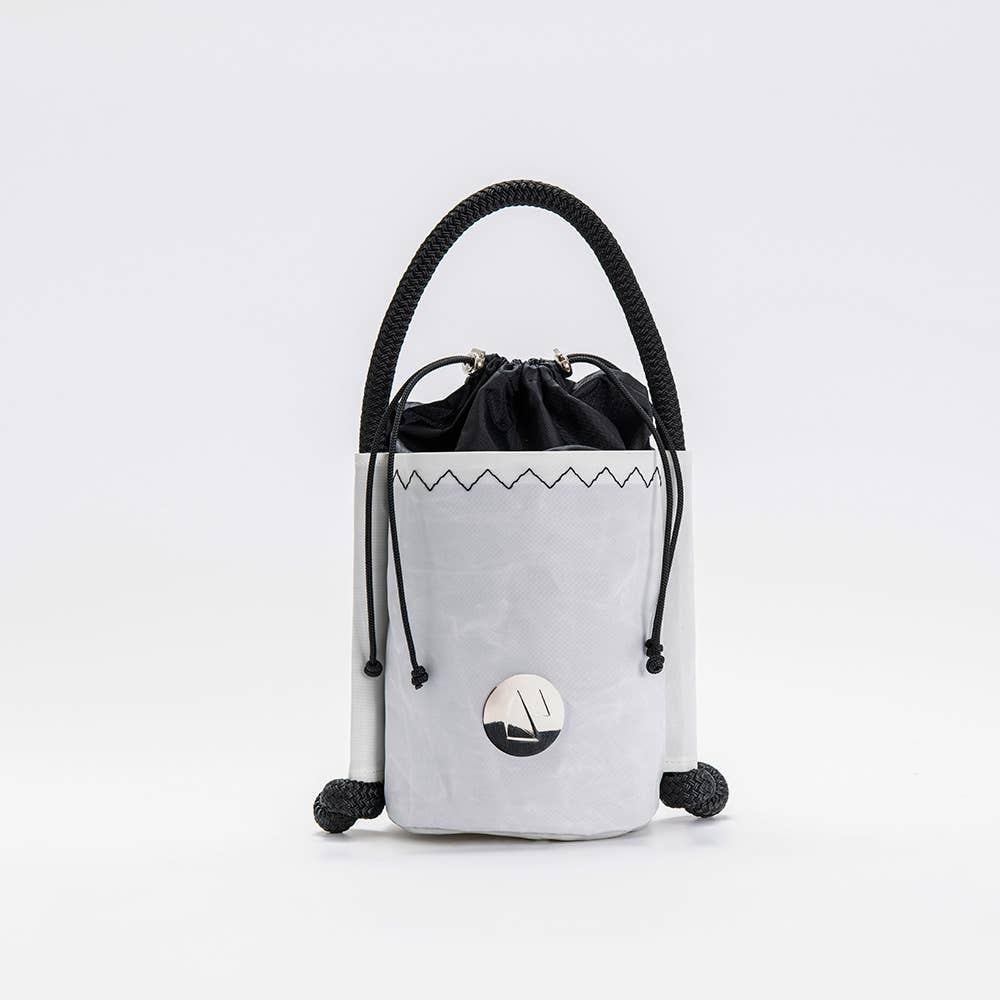 Bolina Sail - Wholesale Tote Bag - Women's - Strallo - Black Recycled Sailing Bucket Bag