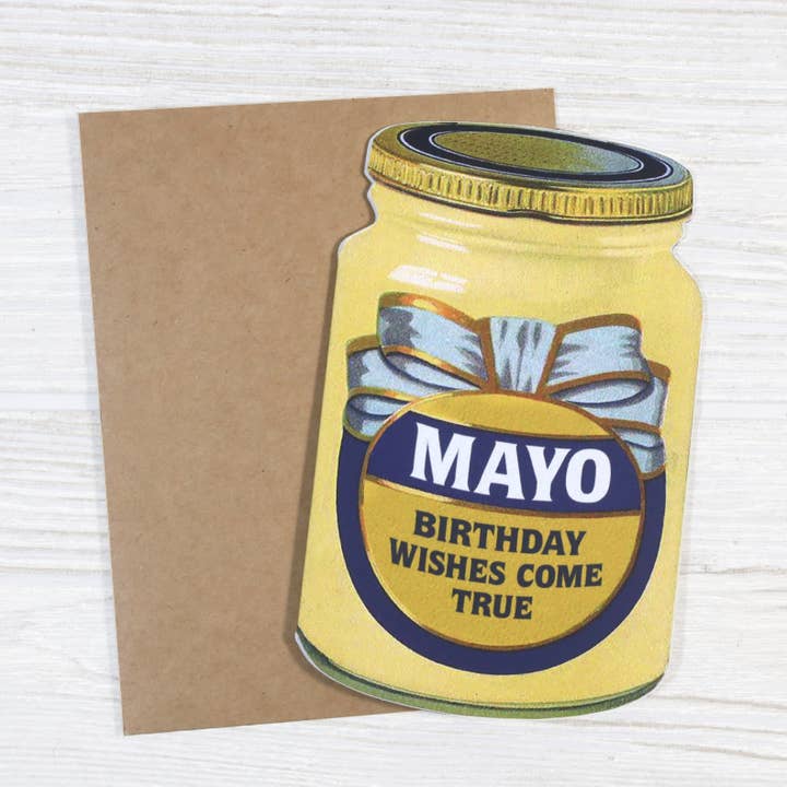 Bad Betty Greeting Co. - Wholesale Birthday Card - Mayo Birthday Wishes Come True - Funny Random Greeting