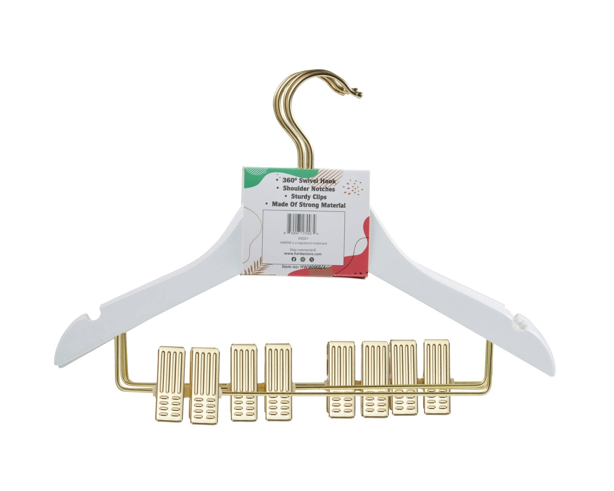 DEILSY - Wholesale Clothes Hangers - Kids Wooden White Hangers Clips (4 Pcs Per Paper Sleeve)1