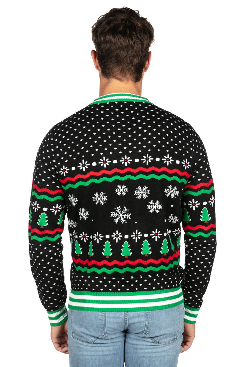 Tipsy Elves - Wholesale Knit Sweater - Men's - Dino Mate Sweater - Men's Cute Fair Isle Christmas Sweater1
