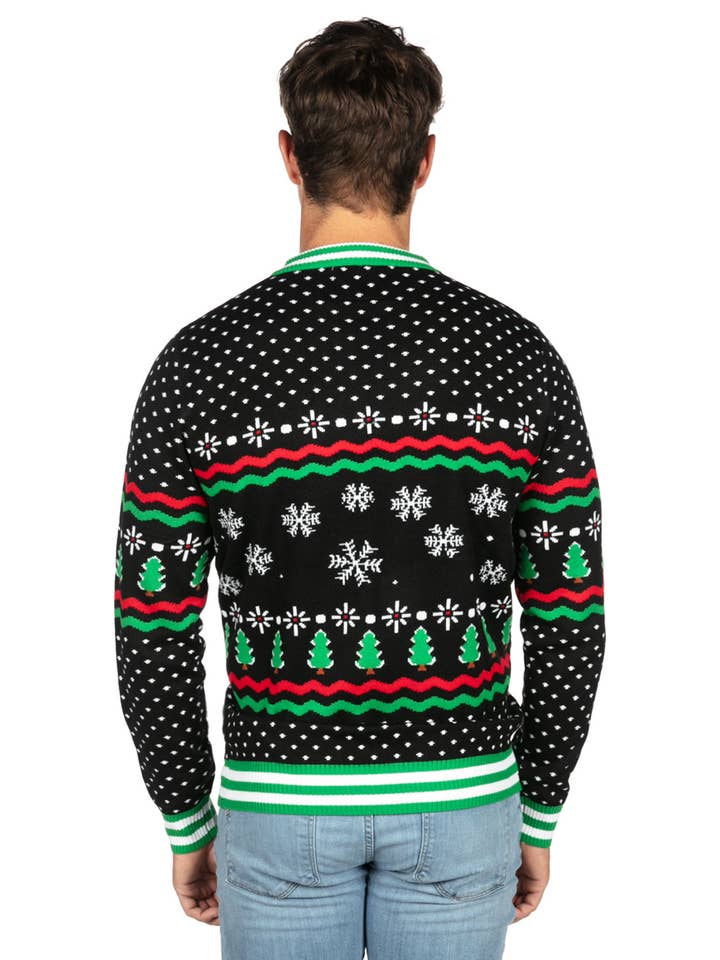 Tipsy Elves - Wholesale Knit Sweater - Men's - Dino Mate Sweater - Men's Cute Fair Isle Christmas Sweater1