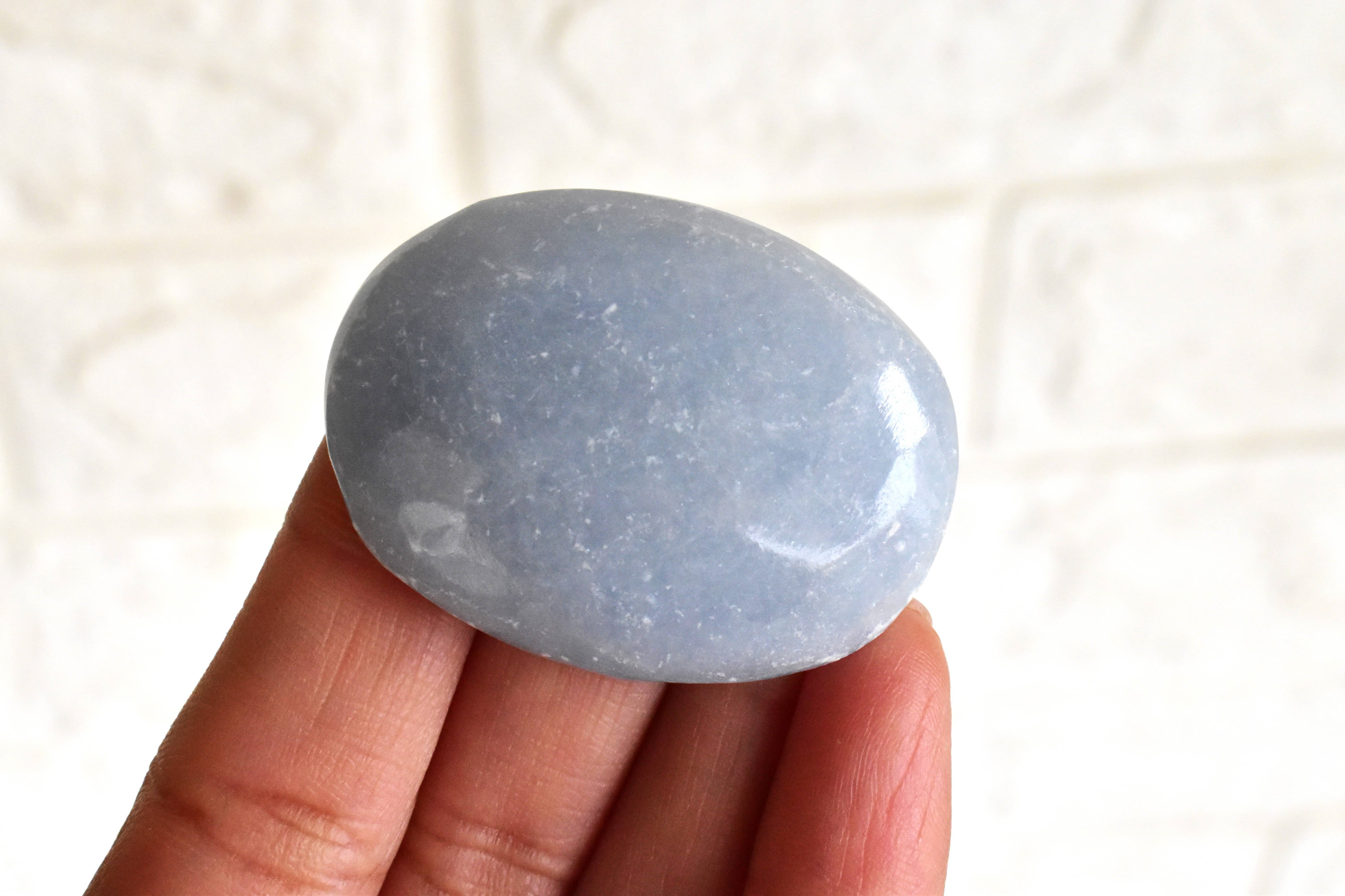 Soothing Crystals - Wholesale Spiritual Stone/Crystal - Lot of 20Pcs Angelite Worry Stones, Crystals of Healing4
