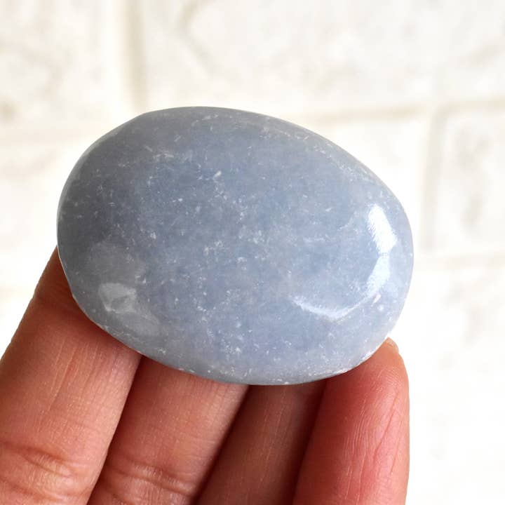 Soothing Crystals - Wholesale Spiritual Stone/Crystal - Lot of 20Pcs Angelite Worry Stones, Crystals of Healing4