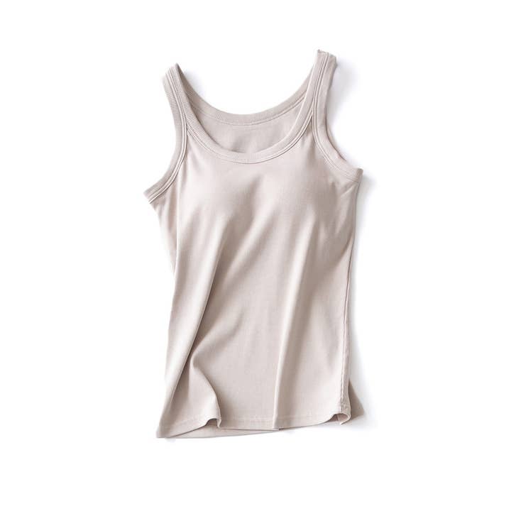 Rosa Clothing - Wholesale Tank Top - Women's - Essential basic rib tank top with built in bra in 13 colors4