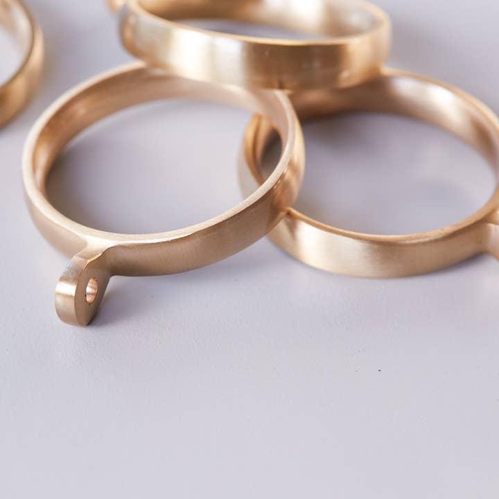 LuxHoldups – wholesale Curtain rod – Brass Curtain Rings for Lucite Rods, Drapery Hardware