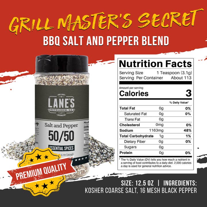 Lane's BBQ - Wholesale Salt & Pepper Mix - Salt and Pepper 50/50