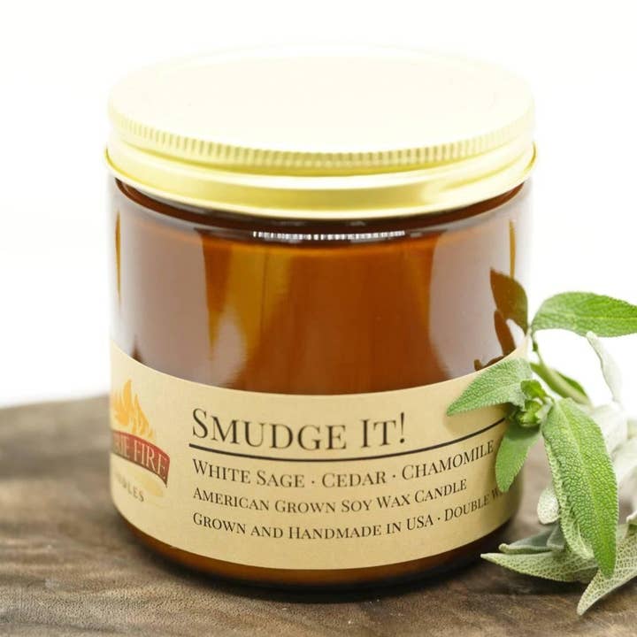 VIAI Beauty – Engroshandel Glaslys – PRAIRIE FIRE Smudge It! Sojavokslys | 16 oz Dobbelt Væge Amber Apotekerkrukke0