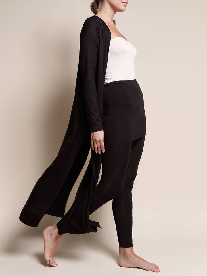 Studio Ko Clothing - Wholesale Cardigan - Women's - BAMBOO MAXI LONG CARDIGAN