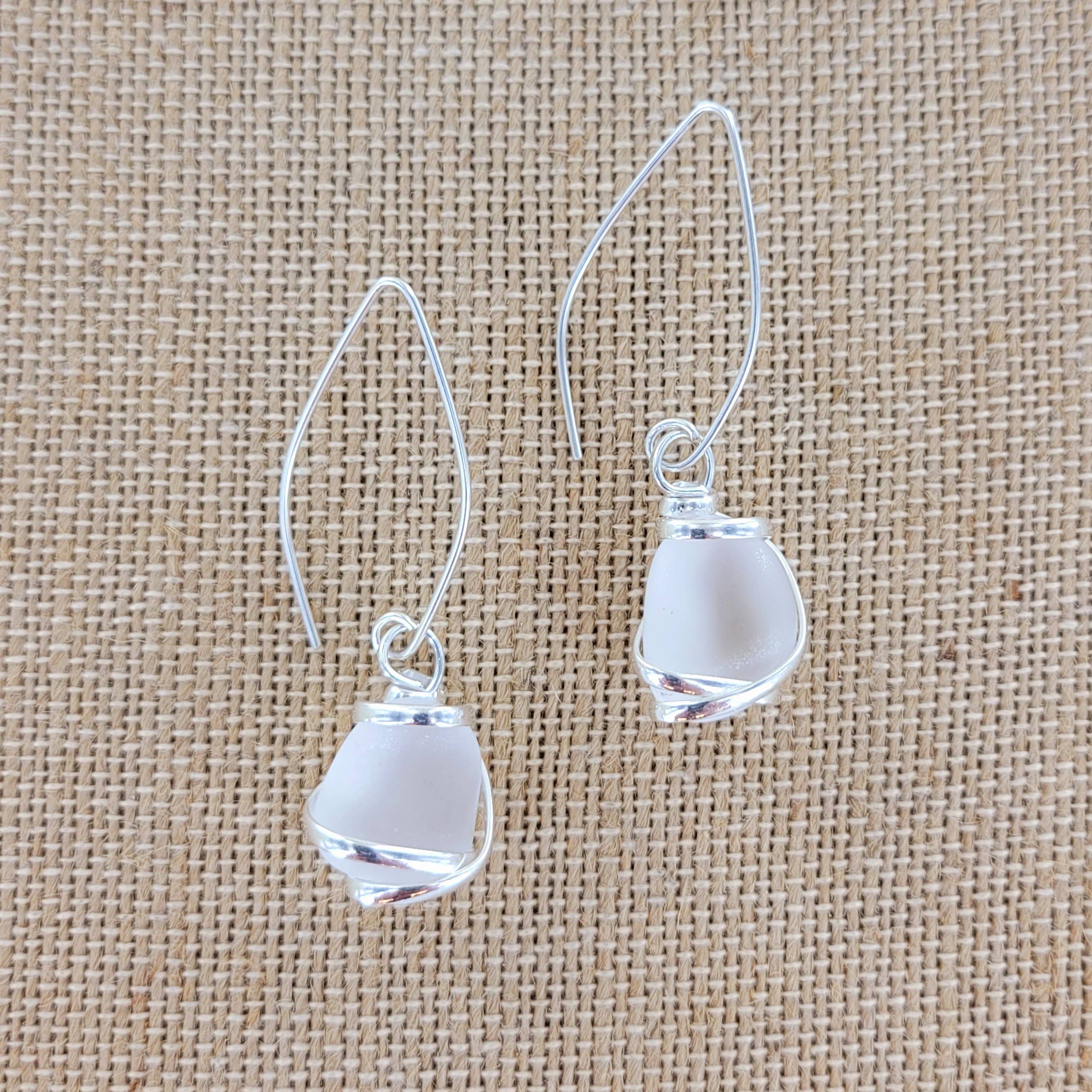 Sadie Green's Jewelry – wholesale Dangle earrings – Cultured Sea Glass Earring XCAM-E13-SG1