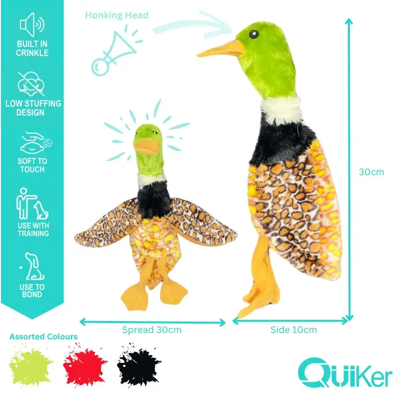 Quiker Pet Products – Engroshandel Tøjdyr - Hund – Quiker 6-pak ufyldte knitre-ægte hundelegetøj1