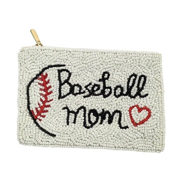 Nima Accessories Inc - Wholesale Coin Purse - Women's - Ladies fully Beaded Baseball Mom Theme Coin Purse 0
