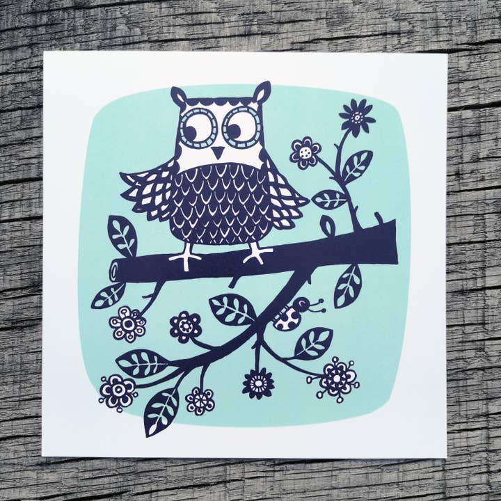 'Toots' Eco Greetings Card for wholesale by Ruth Green Printmaker