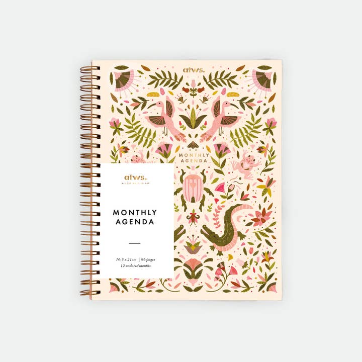 Pink Croco - Maandplanner Spiralen (Nu pre-orderen) voor wholesale door ALL THE WAYS TO SAY - Europe