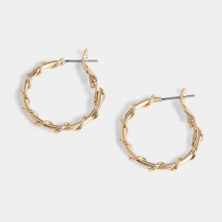 Barbed Wire Hoop - Gold for wholesale by Whispers