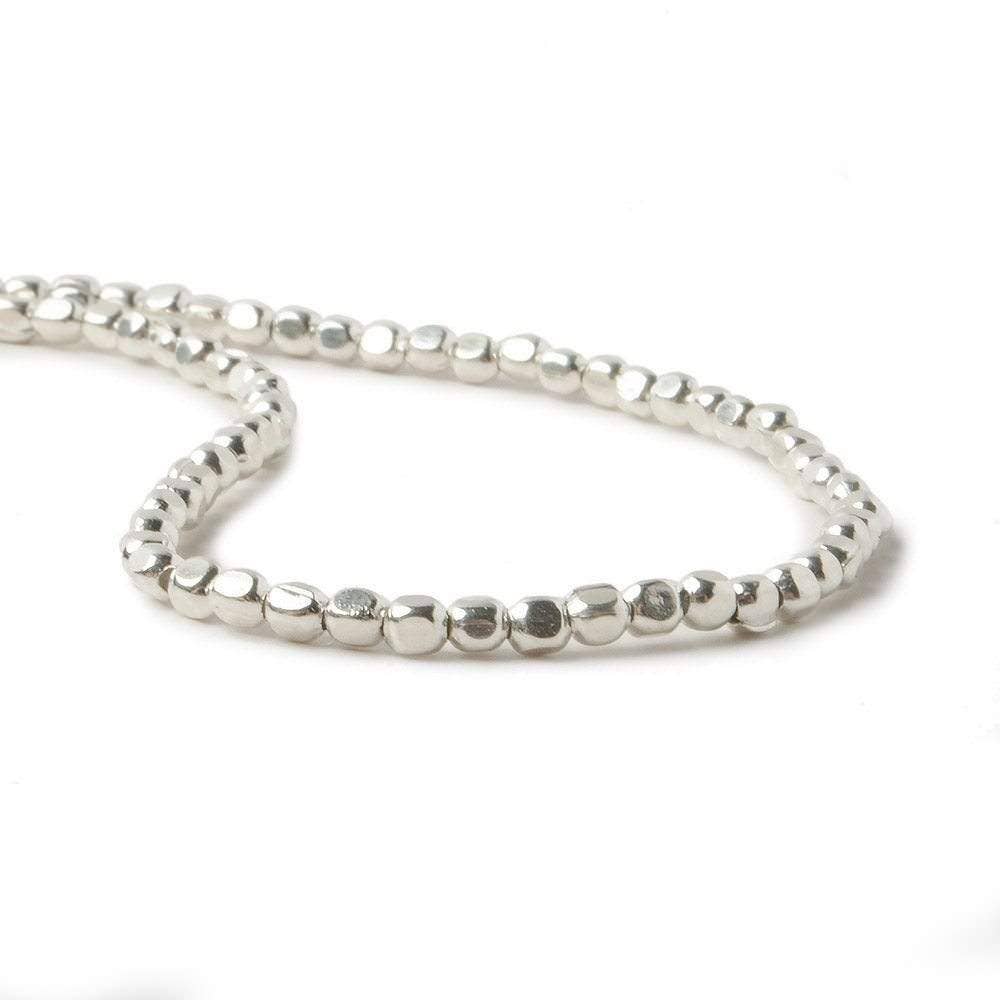 Beads of Cambay - Wholesale Beads - 2mm Sterling Silver Plain Cube 8 inch 81 beads2