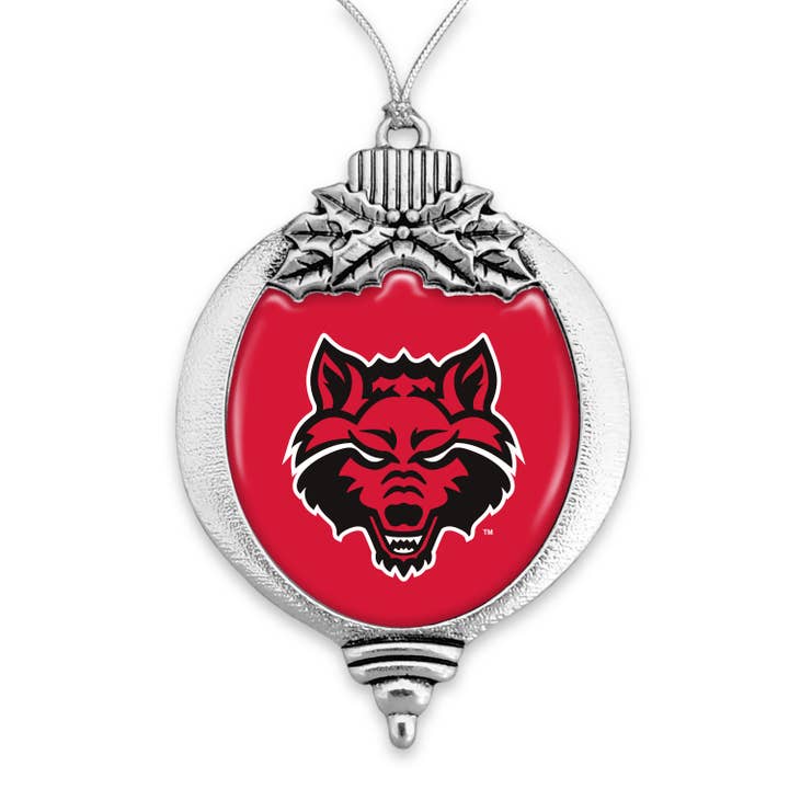 Arkansas State Red Wolves Bulb Ornament for wholesale by From The Heart