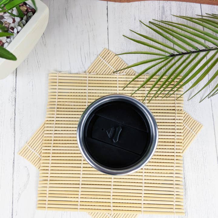 Cherish Planet - Venta al por mayor Vaso termo - Taza portátil de bambú para té y café, 400 ml5