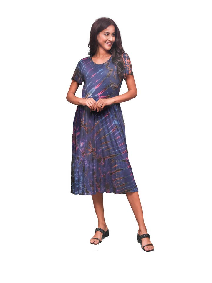 Tie Dye Dress for wholesale by Sacred Threads