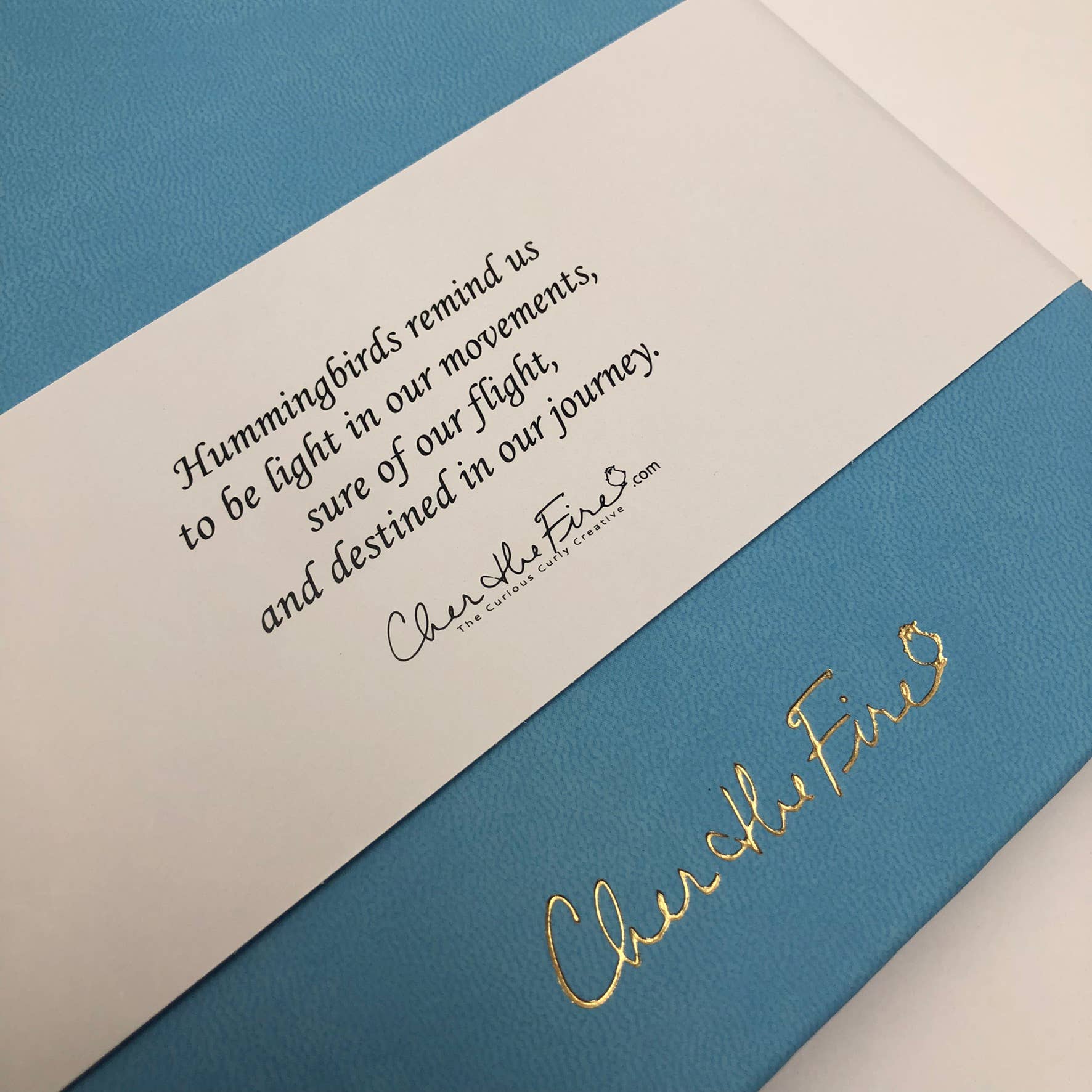 Cher the Fire - Wholesale Journal/Diary - Journal, Wisdom Keeper, Gold Foil, Hummingbird - pocket - A512