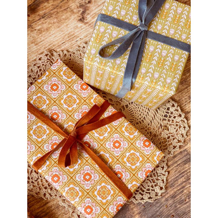 re:mused studio - Wholesale Flat Wrap - Petalcraft Gift Wrap Sheet-Double Sided1