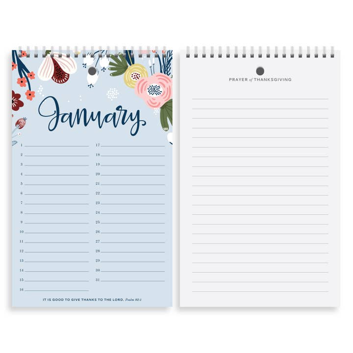 Muscadine Press - Wholesale Journal/Diary - Yearly Gratitude Journal, Blush Floral