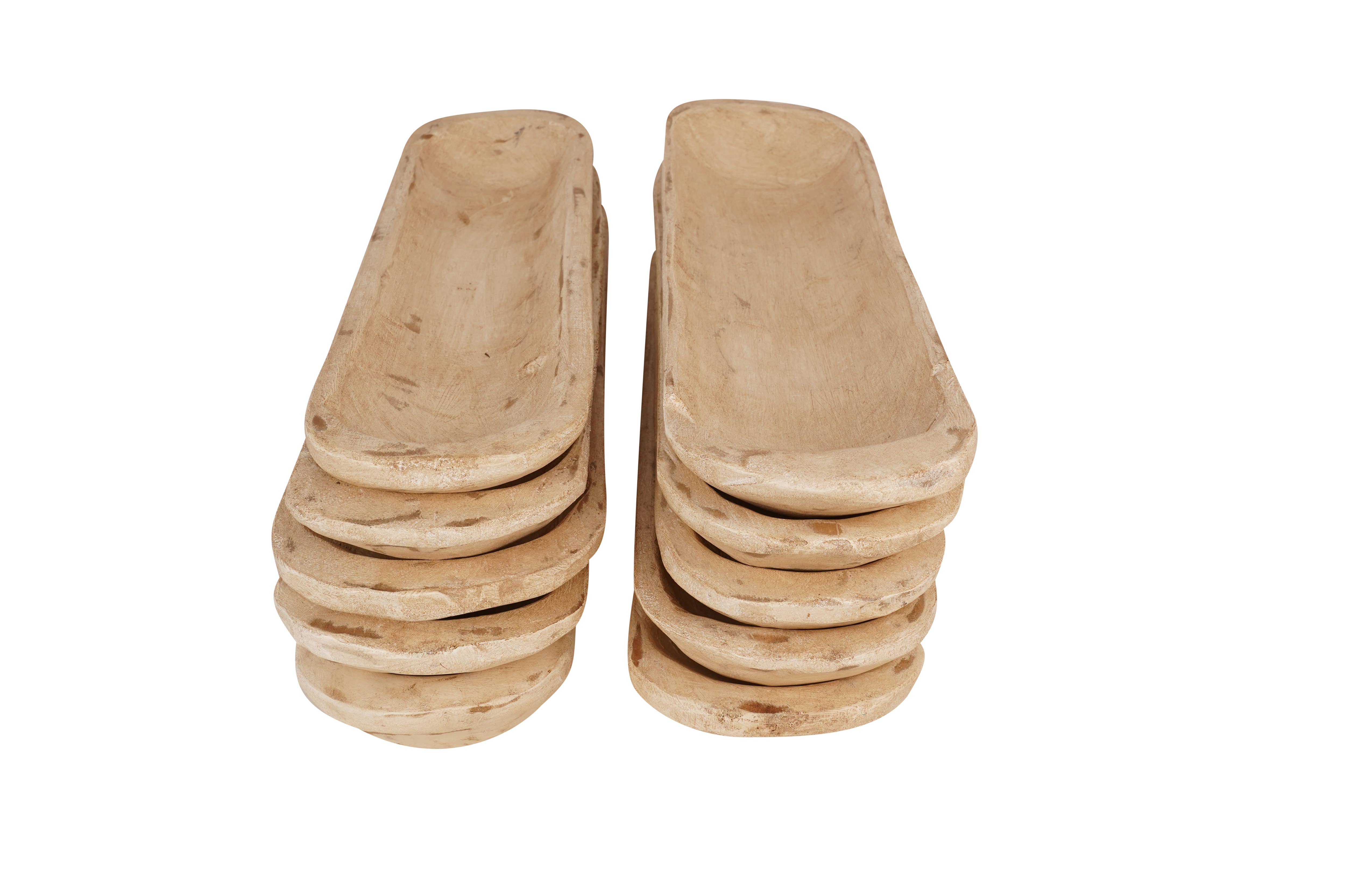 My Amigos Imports - Wholesale Decorative Plate/Dish/Bowl - Medium Baguette-Bread Bowl-Home Decor #2-Wooden-6x30 inches6