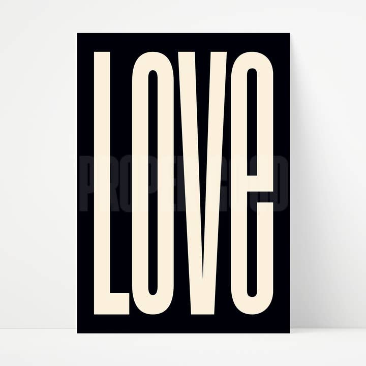 LOVE Print for engroshandel hos Proper Good