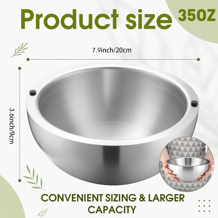 VIGOR - Wholesale Serve Bowl - Dip Chiller Bowl,304 Stainless Steel Ice Chamber for Salsa1