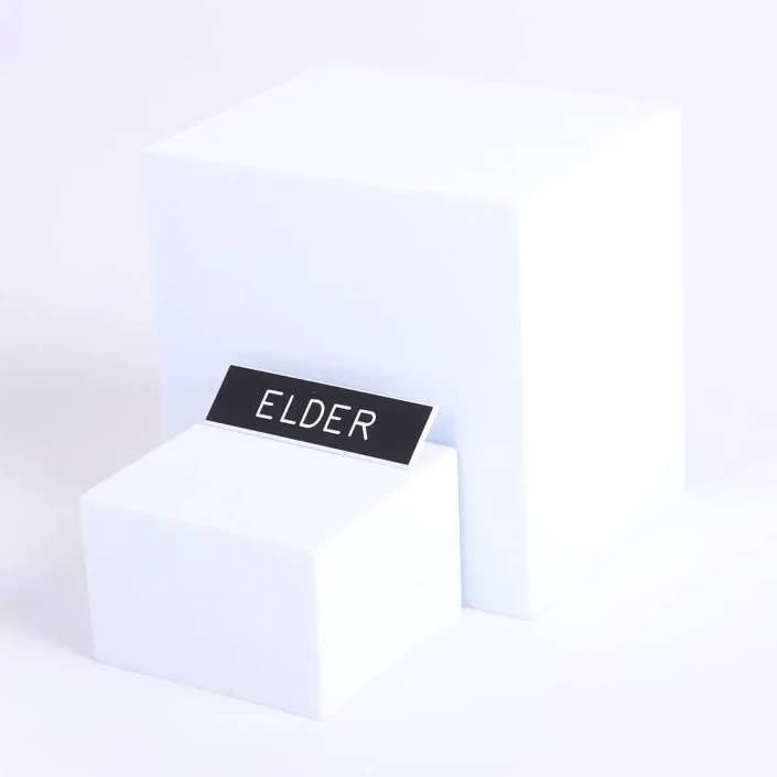 Badge Engraved Elder Black Pin for wholesale by Swanson Christian Products
