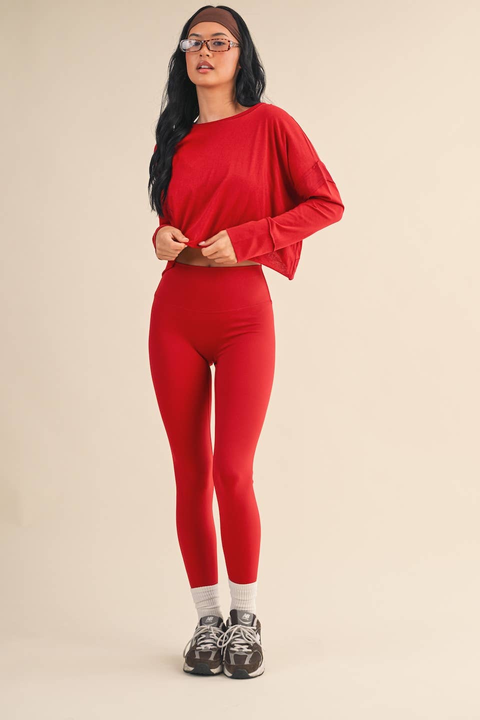 KIMBERLY C - Wholesale Athletic Top - Women's - Cotton Slub Cutout Back Long Sleeve Layering Top21