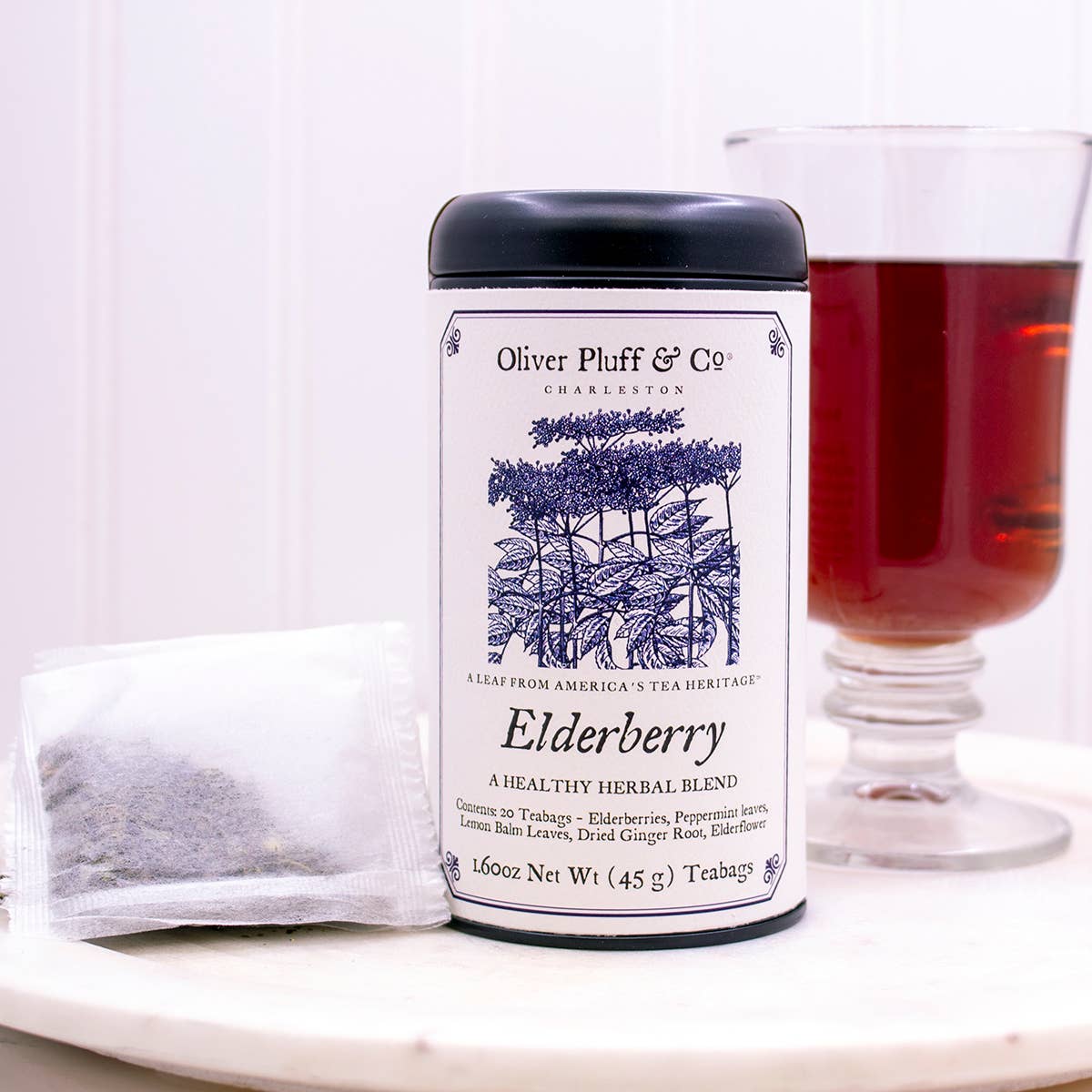 Oliver Pluff & Company - Wholesale Tea Bags - Elderberry - 20 Teabags in Signature Tea Tin3