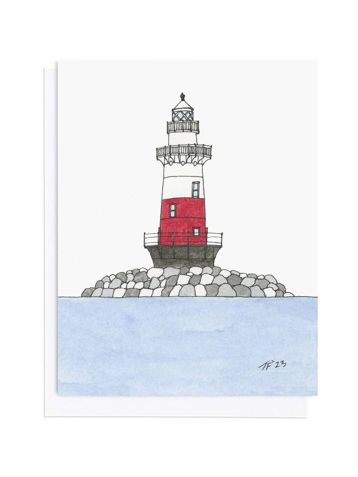 Green Ledge Light, Long Island Sound, Coastal and Everyday for wholesale by Toute-Petite