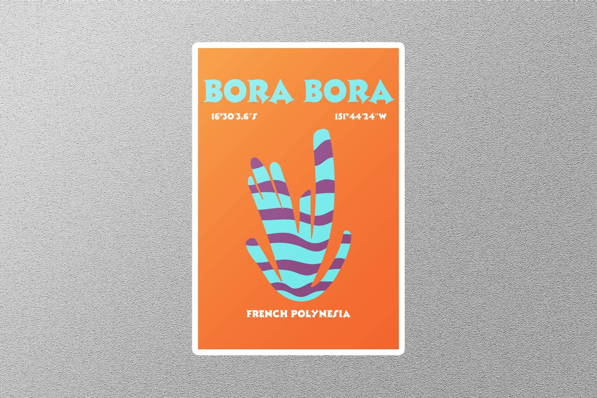 GraffMerch.com – wholesale Sticker – Bora Bora French Travel Sticker1