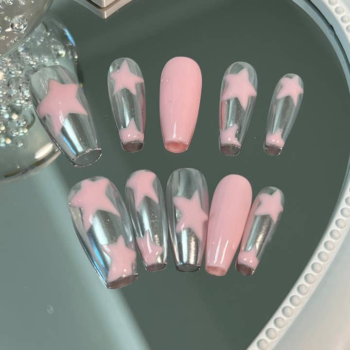 handgemaakte Press on Nails 19208 voor wholesale door foamboxnail