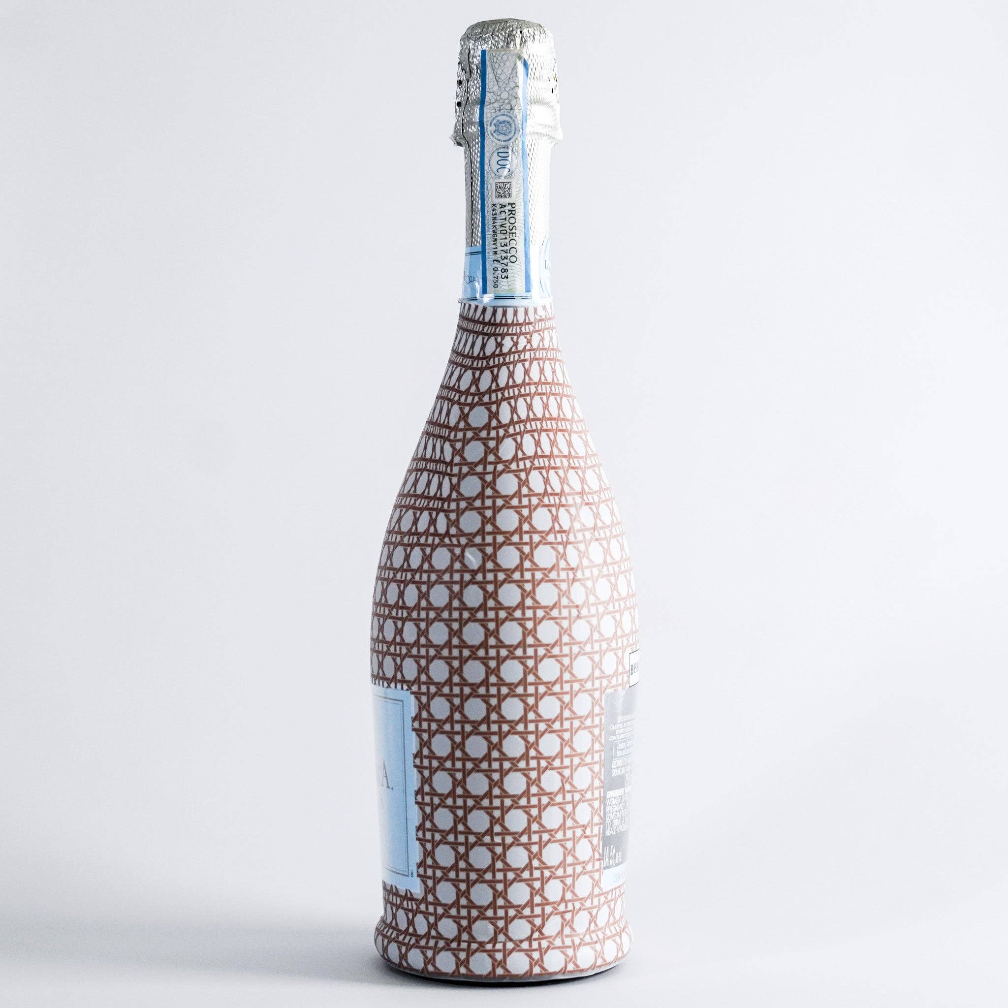 Beau Bottles - Wholesale Wine Gift Bag - Beau Bottles Brown and White Cane - Prosecco Collection3