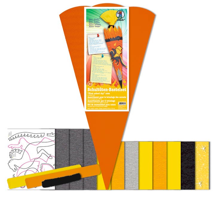 School bag craft kit “Dragon” for wholesale by URSUS® / Buntpapierfabrik Ludwig Bähr GmbH & Co. KG