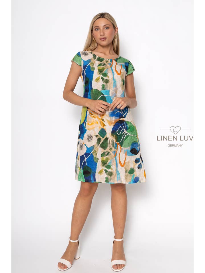 Royal SS25 - French Linen Dress Linen Luv (TP1631-128) for wholesale on Faire