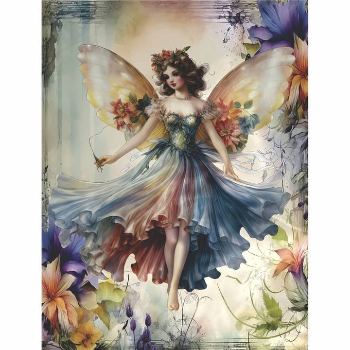 Craft Kreatively – wholesale Craft supplies – Vintage Fairies Decoupage Rice Paper - A4 - 6pc – for Crafts1