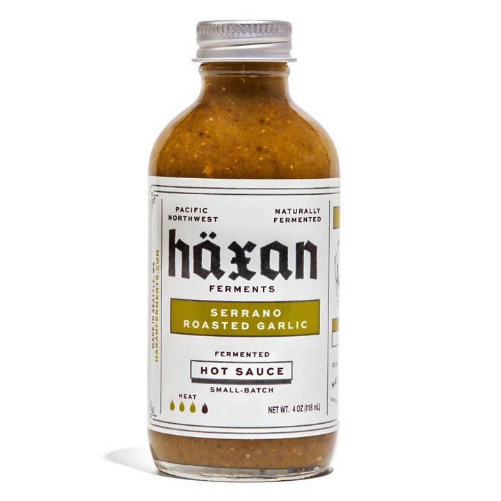 Haxan Ferments - Wholesale Hot Sauce - Serrano Roasted Garlic Artisanal Hot Sauce - Zesty & Smokey5