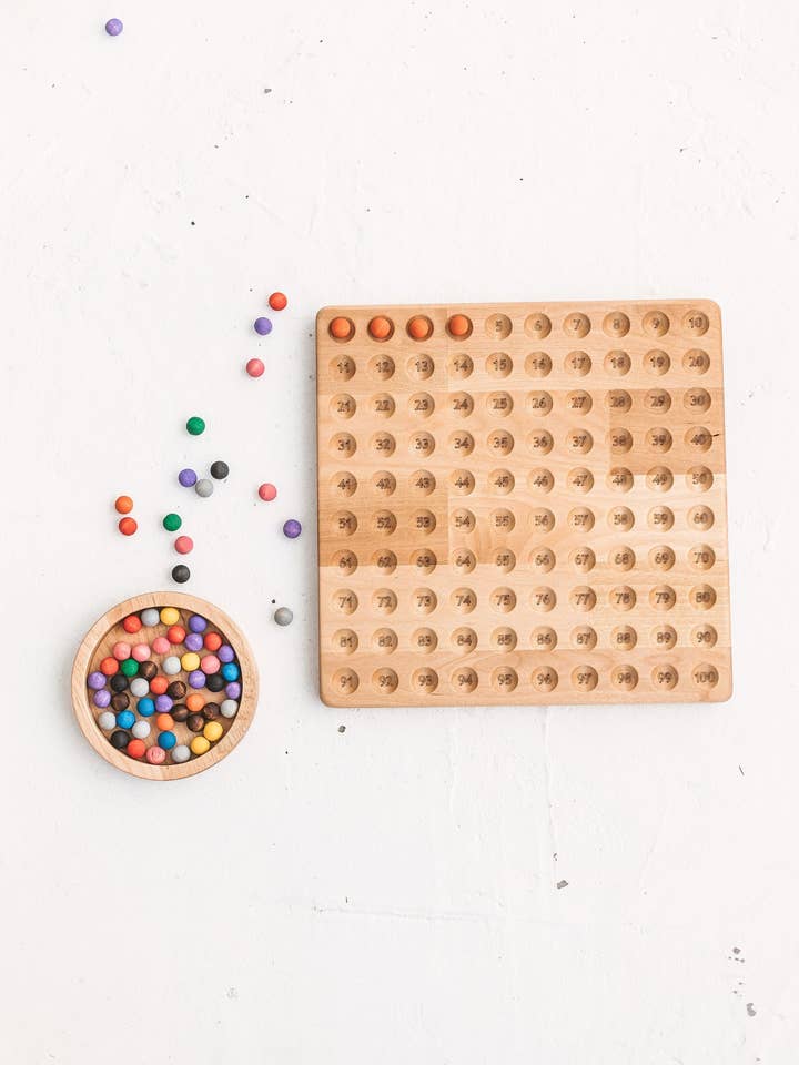 Montessori hundratavla – obehandlad eller med ingraverade siffror för wholesale av Woodinout