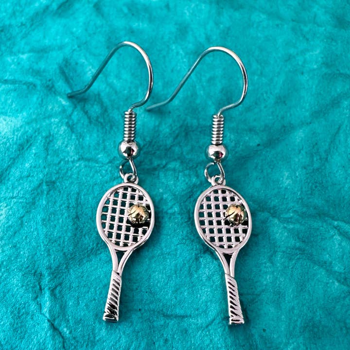 Born to Rally - Wholesale Dangle earrings - Tennis Racket Dangle Earrings2