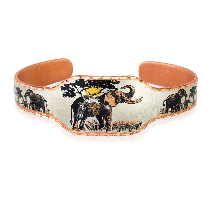 BTC 67 Braccialetti artigianali unici a forma di elefante per la vendita all'ingrosso da parte di COPPER ARTS INC.